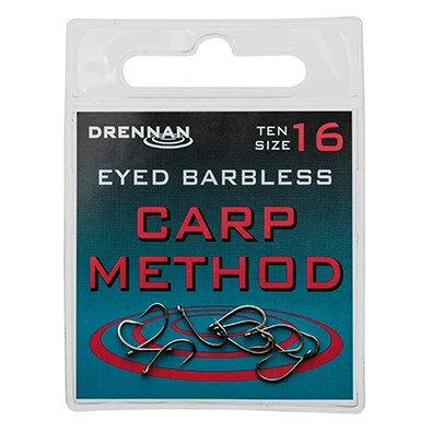 Drennan - Haken Eyed Barbless Carp Method - Drennan 1 Drennan - Haken Eyed Barbless Carp Method - Drennan