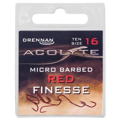 Drennan - Haken Acolyte Micro Barbed Red Finesse - Drennan 1 Drennan - Haken Acolyte Micro Barbed Red Finesse - Drennan
