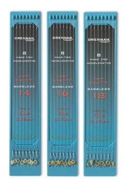 Drennan Hand Tied Hooklengths Carp Bandits Barbless Haak 18 0.15mm